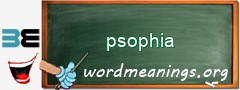 WordMeaning blackboard for psophia